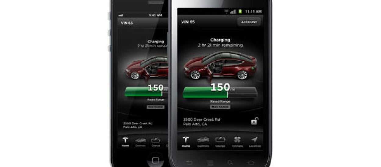 Tesla zaprezentowała aplikację mobilną dla właścicieli elektrycznego samochodu Model S