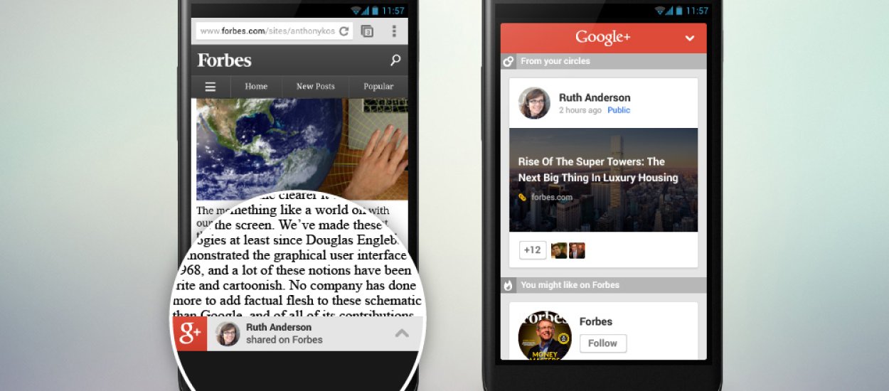 Rekomendacje treści Google+ to świetny pomysł. Ale, czy mobilni czytelnicy będą ich używać?