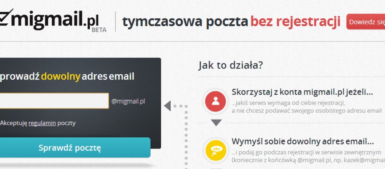 Świetna polska propozycja na tymczasowe e-maile