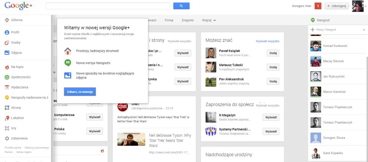 Nowe Google Plus już dostępne!