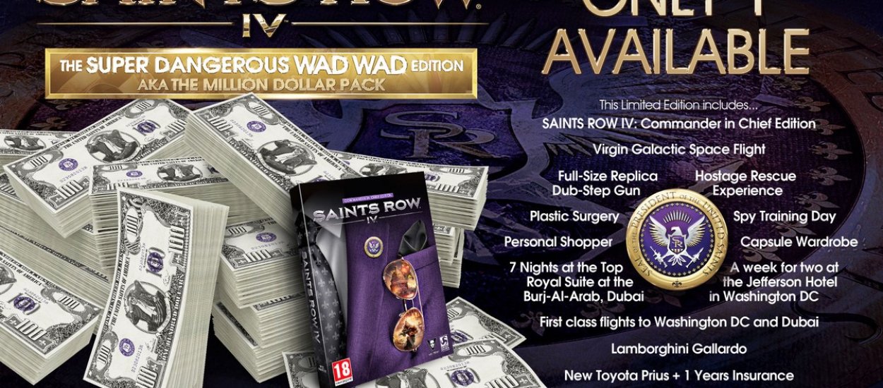 Saints Row IV z edycją kolekcjonerską za milion dolarów wyśle Cię w kosmos