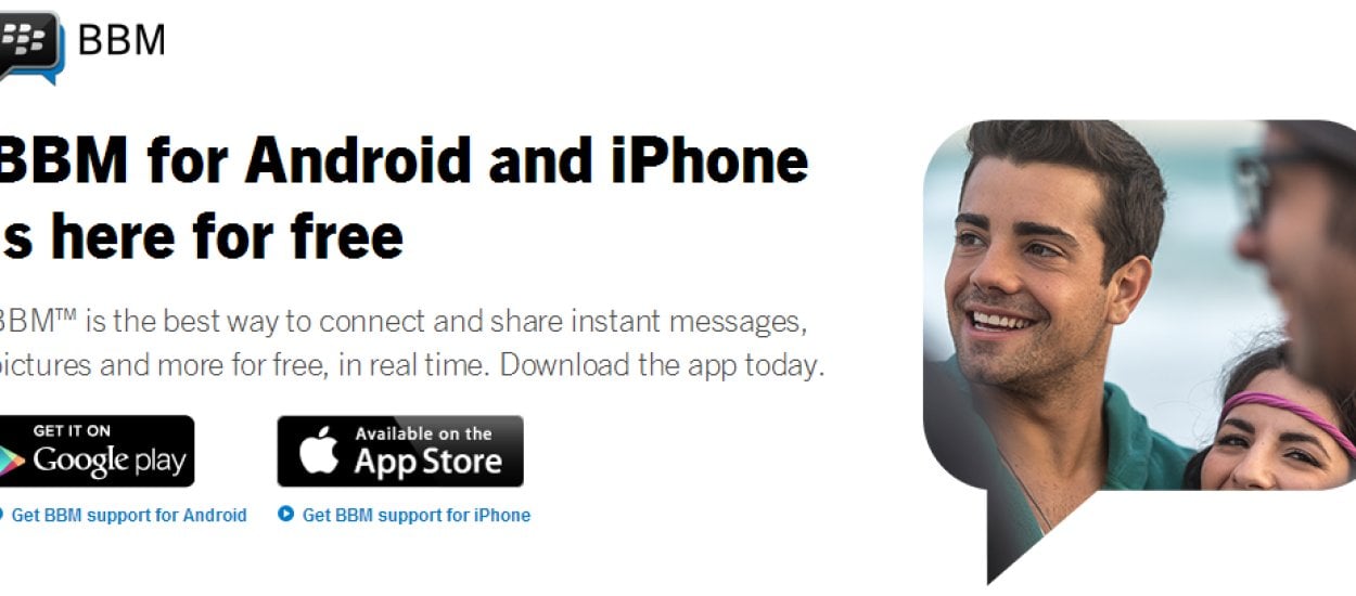 BBM dla Androida i iPhone udostępnione już oficjalnie. Mimo, że nikogo to już nie obchodzi jeszcze nie jest za późno