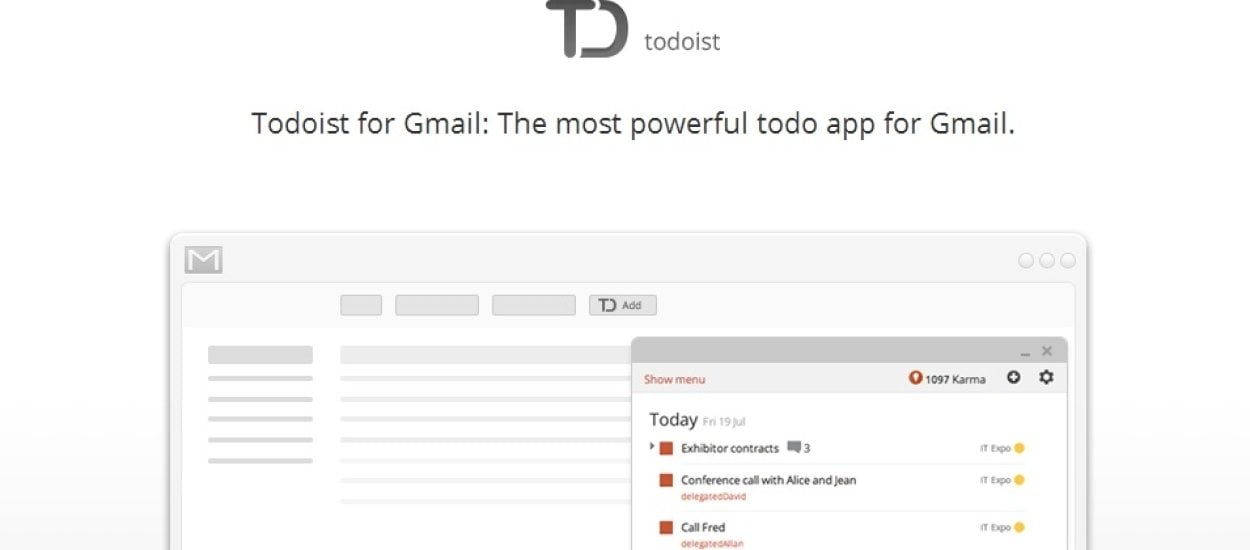 Todoist z dodatkiem do Gmaila - to dopiero połączenie!