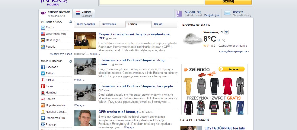 Yahoo.pl znika z polskiej sieci