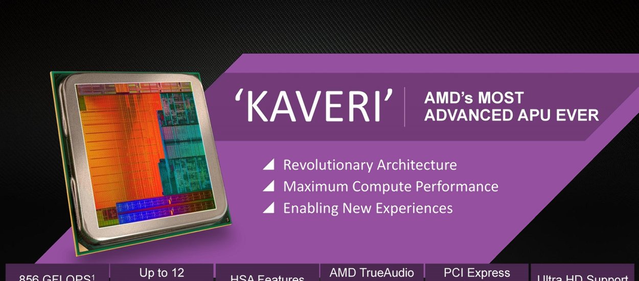 Premiera AMD Kaveri – pierwszej jednostki, która na równi traktuje rdzenie procesora i układu graficznego