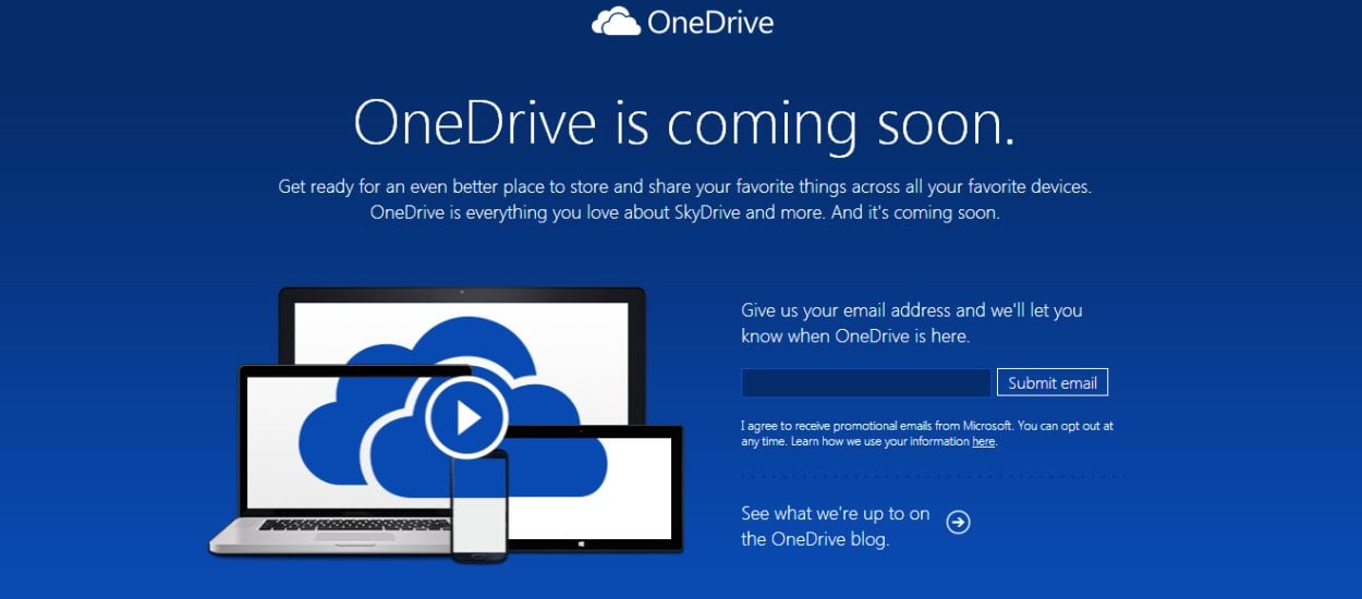 A jednak... SkyDrive zmienia się w OneDrive