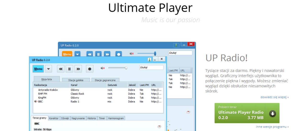 Ultimate Player, polska aplikacja do odsłuchiwania stacji radiowych rozwijana z pasji - tak po prostu