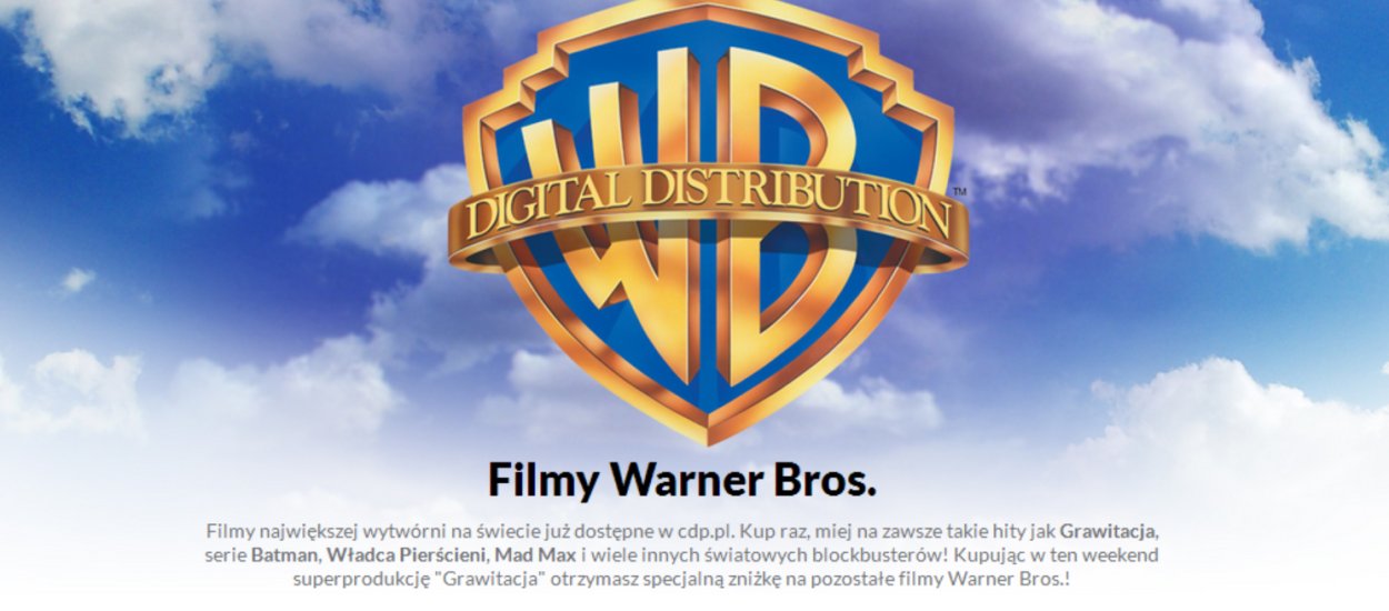 Grawitacja, Władca Pierścieni, Batman i inne filmy od Warner Bros w CDP.PL !