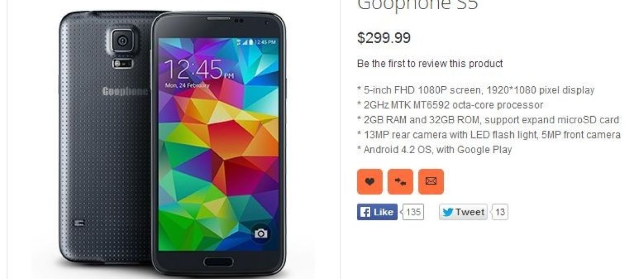 Galaxy S5 za 300 dolarów? Takie rzeczy tylko w Chinach