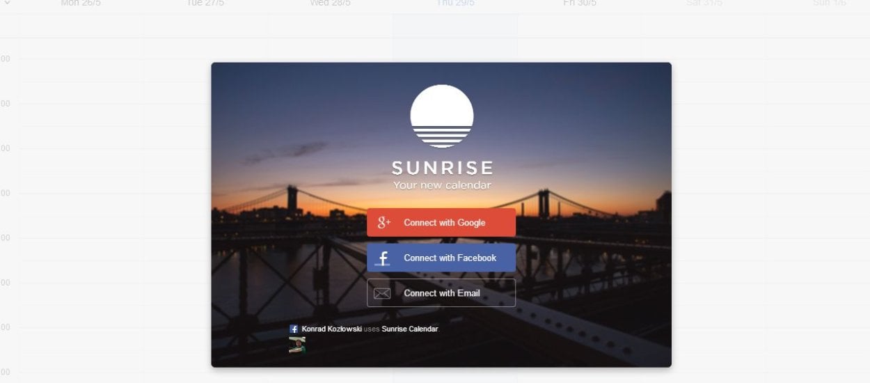 Fantastyczny kalendarz Sunrise teraz także na Androida i w przeglądarce