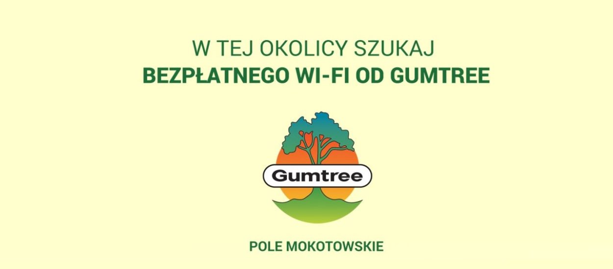Bezpłatne WiFi na Polu Mokotowskim od Gumtree