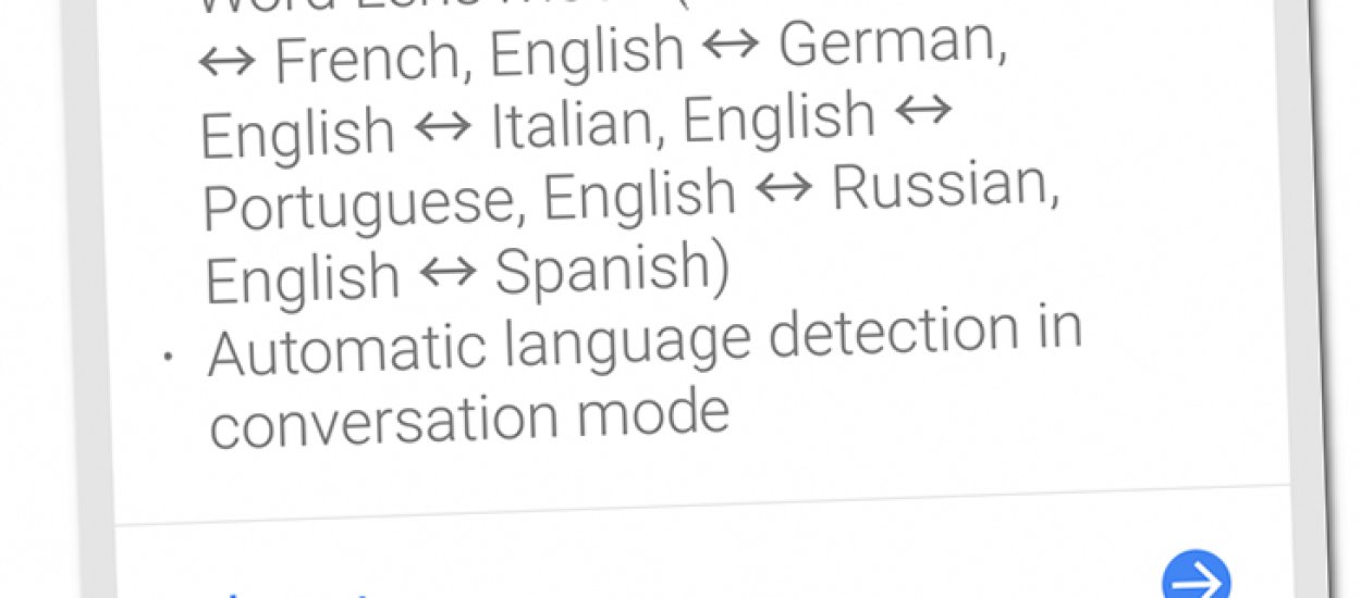 Google Translate przetłumaczy tekst widziany przez obiektyw smartfona