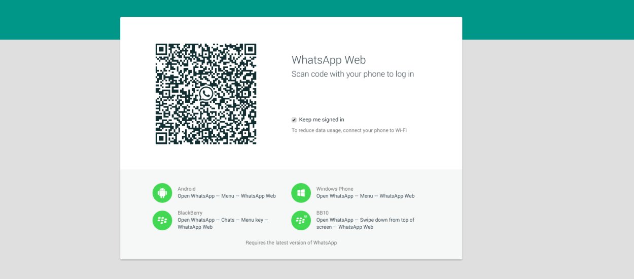 WhatsApp dostępny z poziomu przeglądarki!