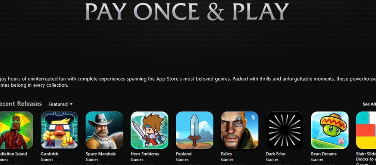 A to ci dopiero! Apple promuje gry bez mikrotransakcji