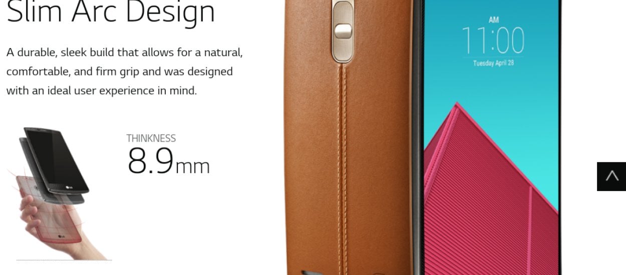 Skórzany tył, wymienna bateria, slot na MicroSD… O LG G4 wiemy już niemal wszystko