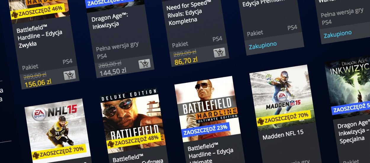 Need for Speed Rivals za 68 zł, Battlefield Hardline za 156. EA obniża ceny swoich gier na konsolach PlayStation