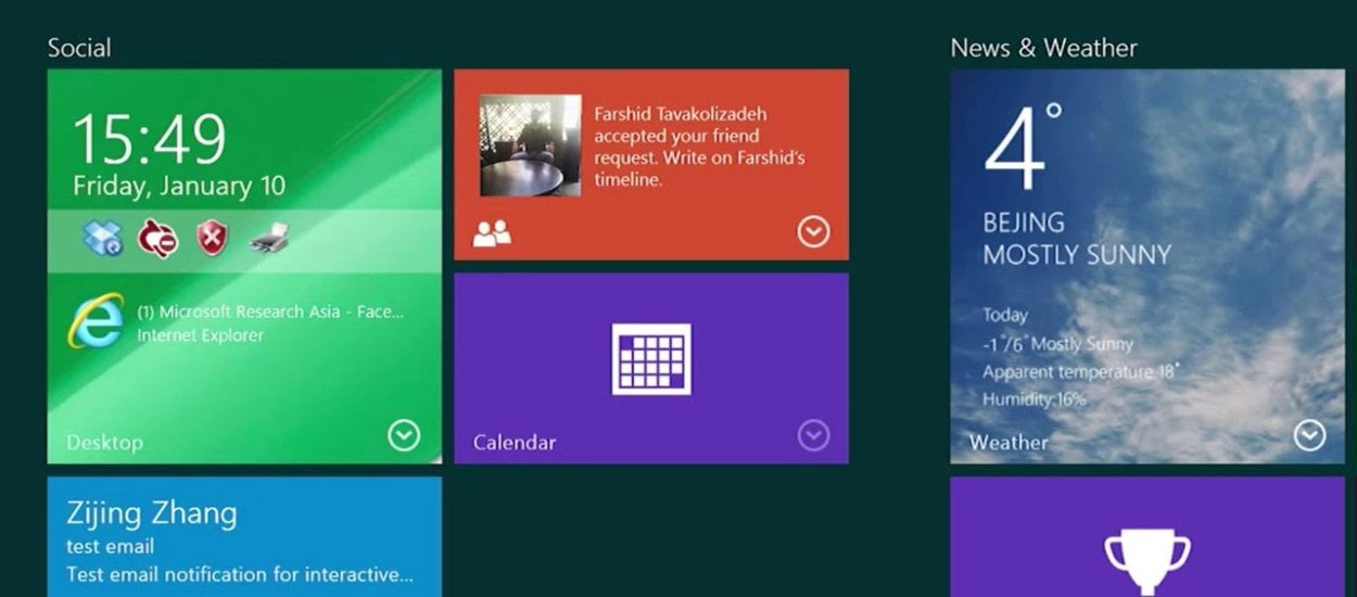 Spokojnie, Microsoft nie zapomniał o interaktywnych kaflach w Windows 10