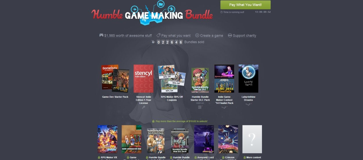 Humble Game Making Bundle – tym razem zamiast gier za bezcen kupimy programy do ich tworzenia