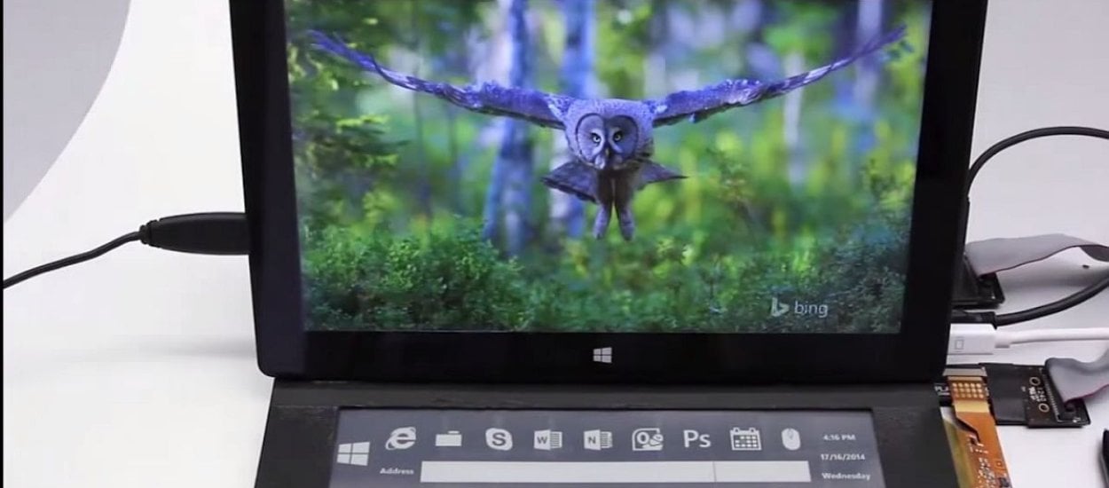 Koncept godny uwagi - dotykowy ekran e-ink na klawiaturze Microsoftu
