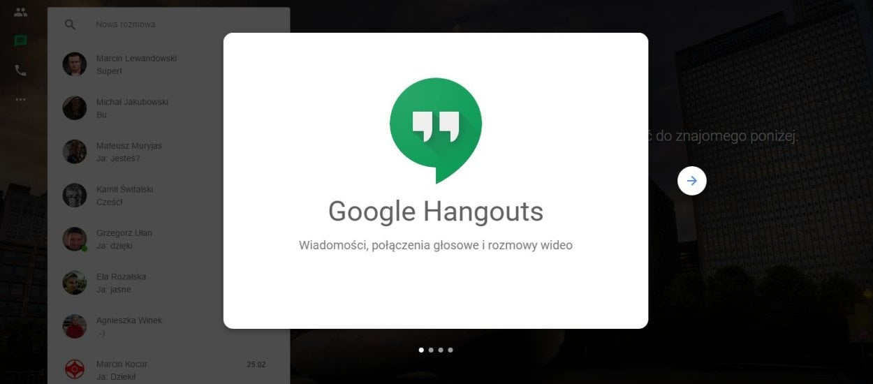 Google wzorem Facebooka udostępnia "nowe" webowe Hangouty