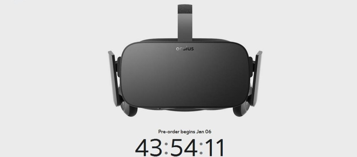 W środę startuje przedsprzedaż Oculus Rift!
