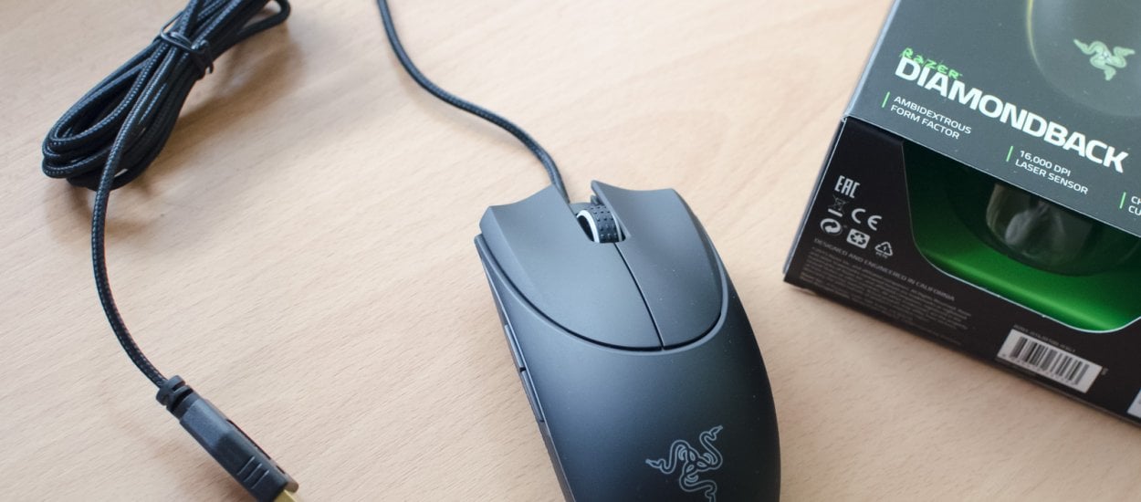 Recenzja Razer Diamondback. To jedna z najładniejszych myszy dla graczy (graczek?) na rynku