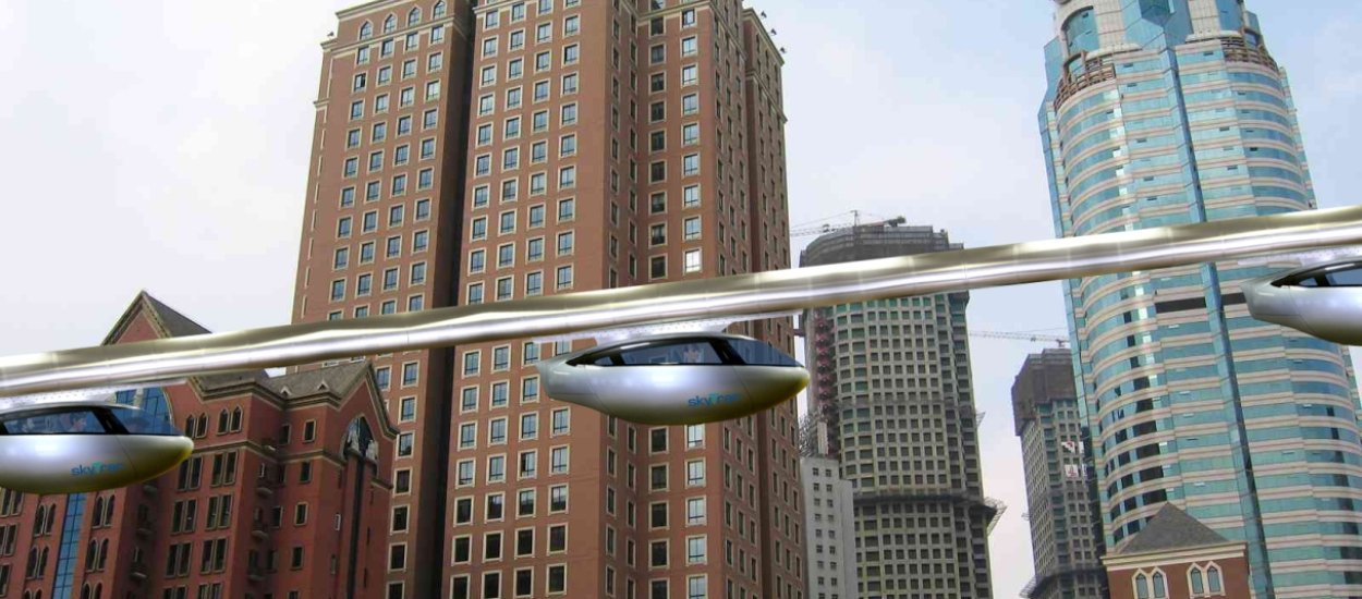 SkyTran to przykład miejskiego transportu przyszłości: szybko, tanio, wygodnie i... w powietrzu