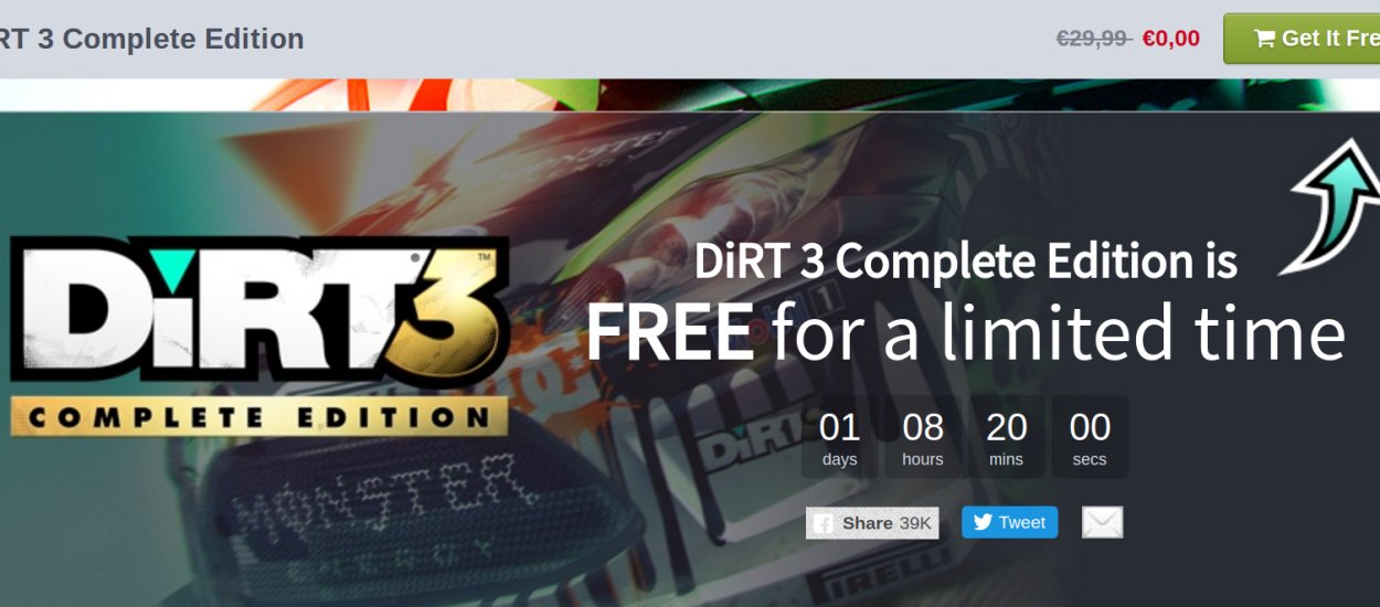 Humble Store rozdaje kody Steam na DiRT 3 Complete Edition!