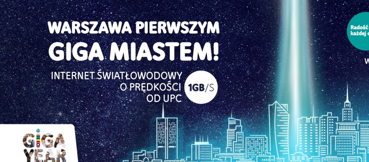 UPC Polska szybsze niż kiedykolwiek. Od jutra można zamawiać pakiet 1 Gb/s!
