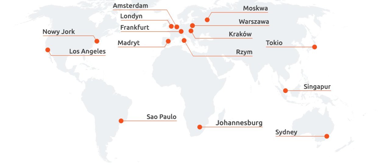 Technologia DNS Anycast na 6 kontynentach