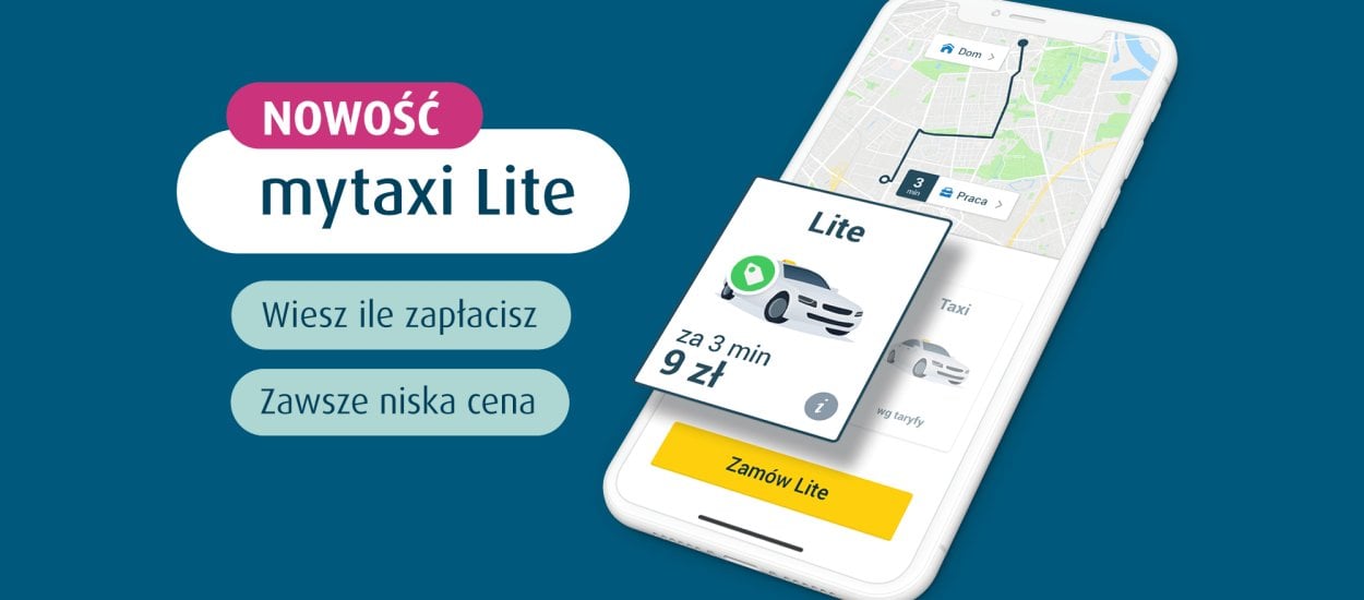 Rewolucja w przejazdach taksówkami - mytaxi Lite z gwarantowaną ceną za przejazd!