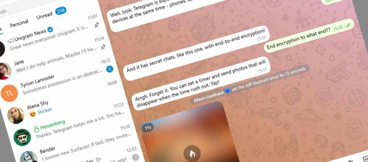 Unigram to rewelacyjna alternatywa klienta komunikatora Telegram
