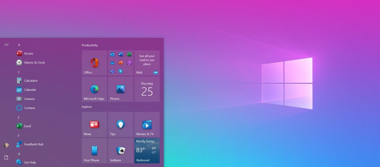 Windows 10 wypięknieje dopiero w II połowie 2021. Nie mogę się doczekać!