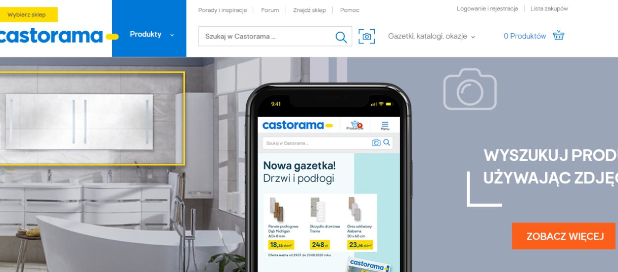 Wyszukiwanie obrazem na stronach Castorama.pl już dostępne