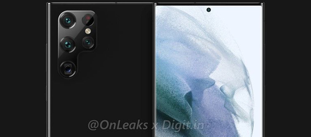 Samsung Galaxy S22 Ultra na zdjęciach i bez wysepki na aparaty