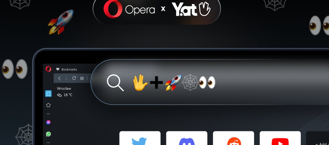 Opera pozwoli na tworzenie linków z samych emoji. Nowy rozdział adresów internetowych