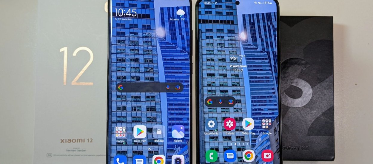 Xiaomi 12 czy Samsung Galaxy S22? Pojedynek najmniejszych flagowców na rynku