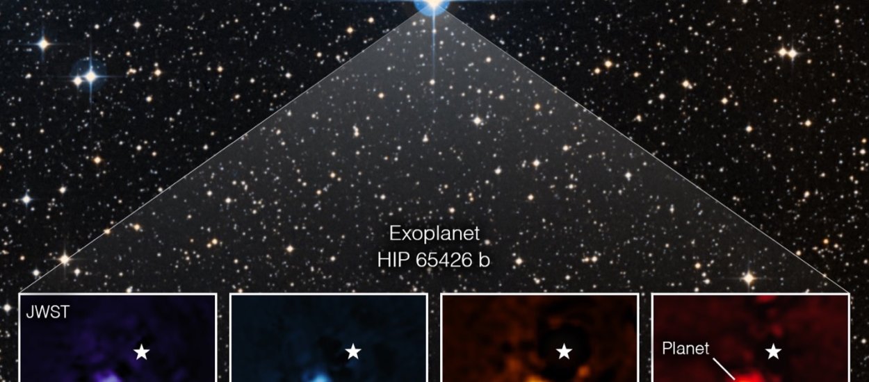 Teleskop Jamesa Webba pokazuje moc, pierwsza egzoplaneta sfotografowana