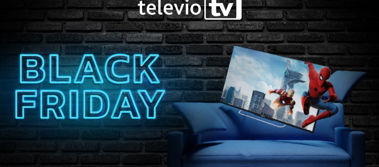 Promocja na Black Friday w Televio. Kup pakiet BASIC za 1 zł i zdobądź pakiet PREMIUM za darmo!