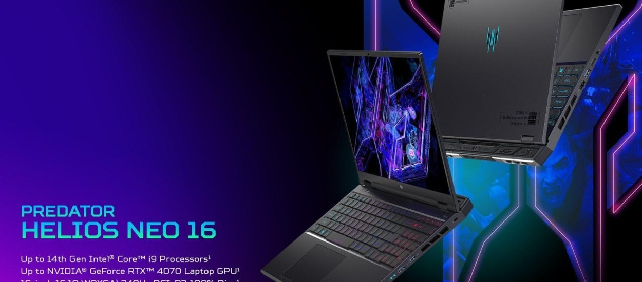Acer pokazał laptopy dla graczy z serii Predator Helios i Helios Neo