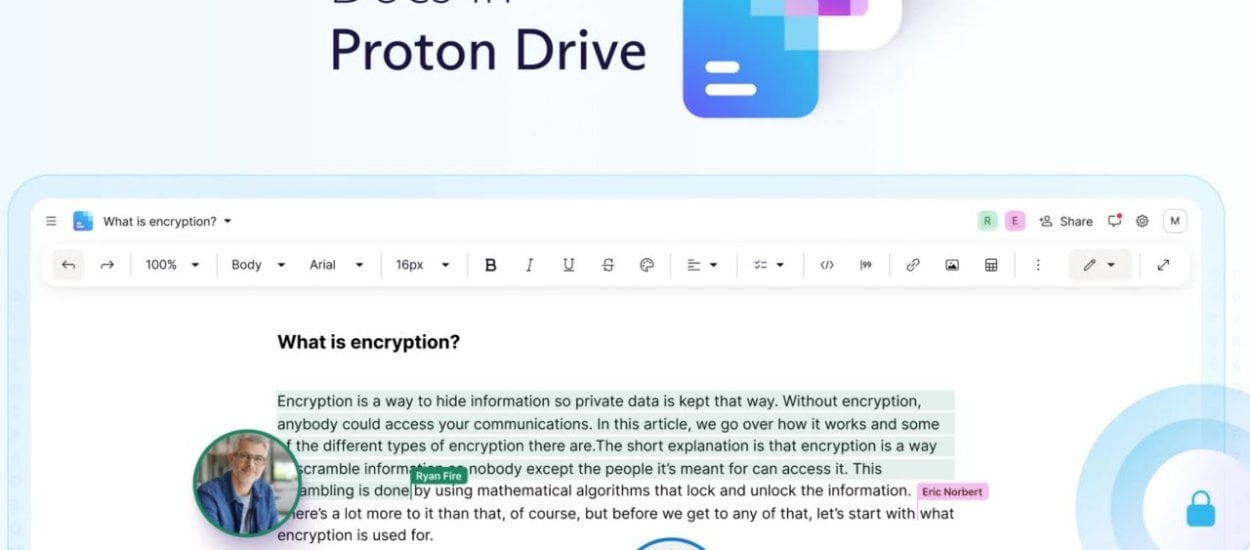 Proton Docs - nowa, szyfrowana konkurencja dla Google Docs