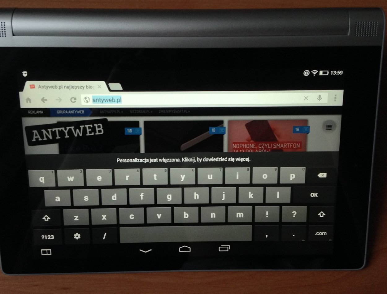 Oryginalny i intrygujący - test Lenovo Tablet Yoga 2