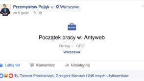 Nazywam się Przemysław Pająk, a to mój pierwszy dzień na AntyWeb