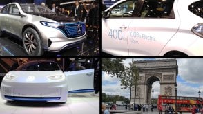 Paris Motor Show 2016 samochodami elektrycznymi stoi