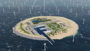 Sztuczna wyspa i wiatraki po horyzont - z energii elektrycznej korzystałoby 6 państw
