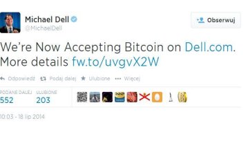Dell wchodzi w Bitcoina - niezła promocja dla kryptowaluty
