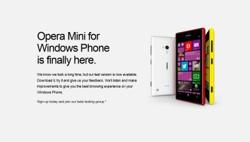 Opera Mini Beta dla Windows Phone - jest źle nawet jak na betę