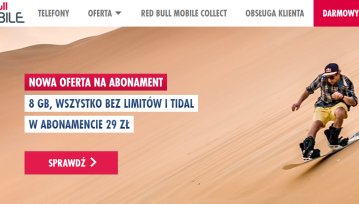 Red Bull Mobile z nowymi abonamentami - Pełen no limit i 8 GB za 29 zł