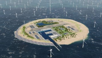 Sztuczna wyspa i wiatraki po horyzont - z energii elektrycznej korzystałoby 6 państw