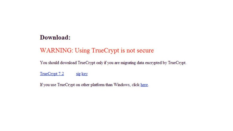 Truecrypt ogłasza, że nie jest bezpieczny i zachęca do przejścia na rozwiązania Microsoftu